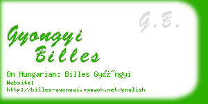 gyongyi billes business card